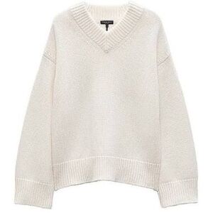 Rag and Bone Cream V-Neck Sweater